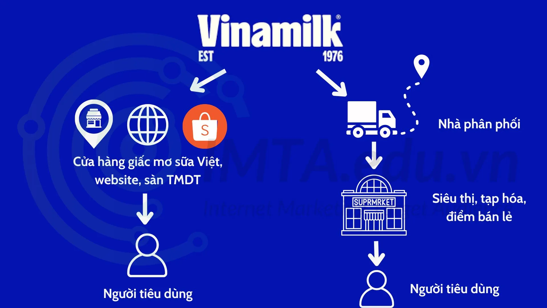 Ví dụ kênh phân phối của Vinamilk