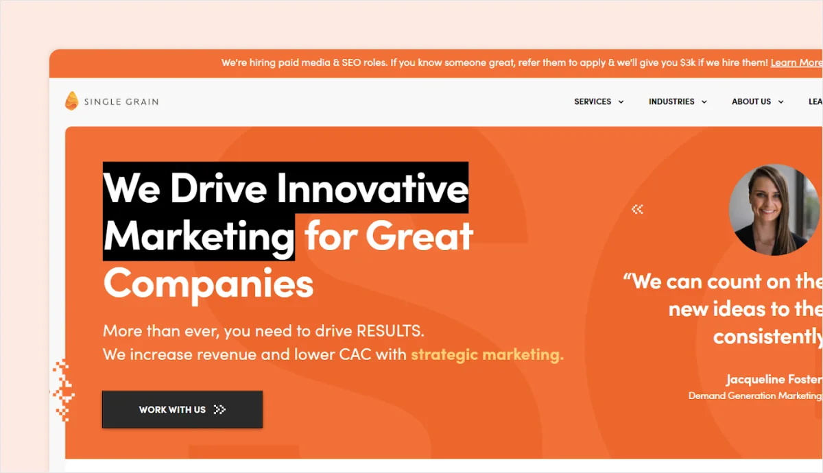 single-grain-homepage