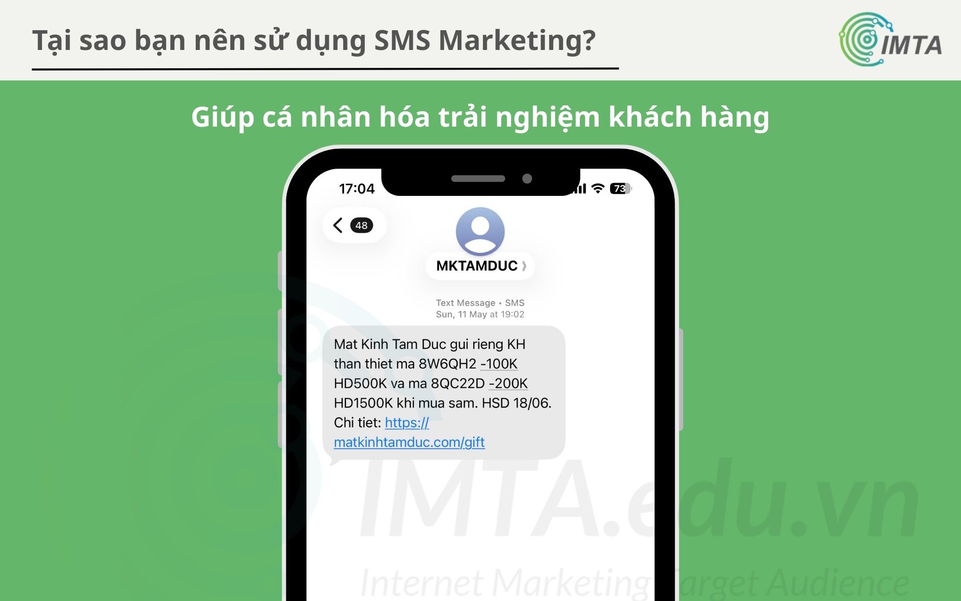 SMS Marketing giúp cá nhân hóa trải nghiệm khách hàng