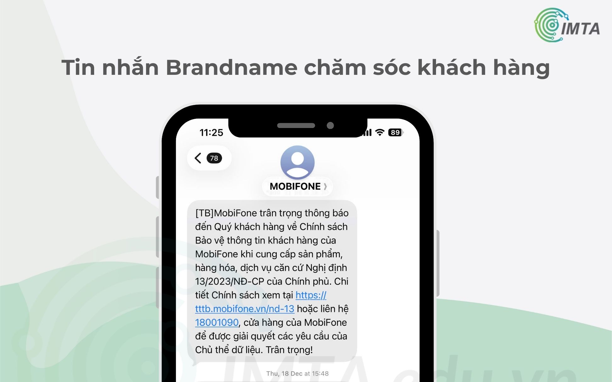 Tin nhắn Brandname chăm sóc khách hàng