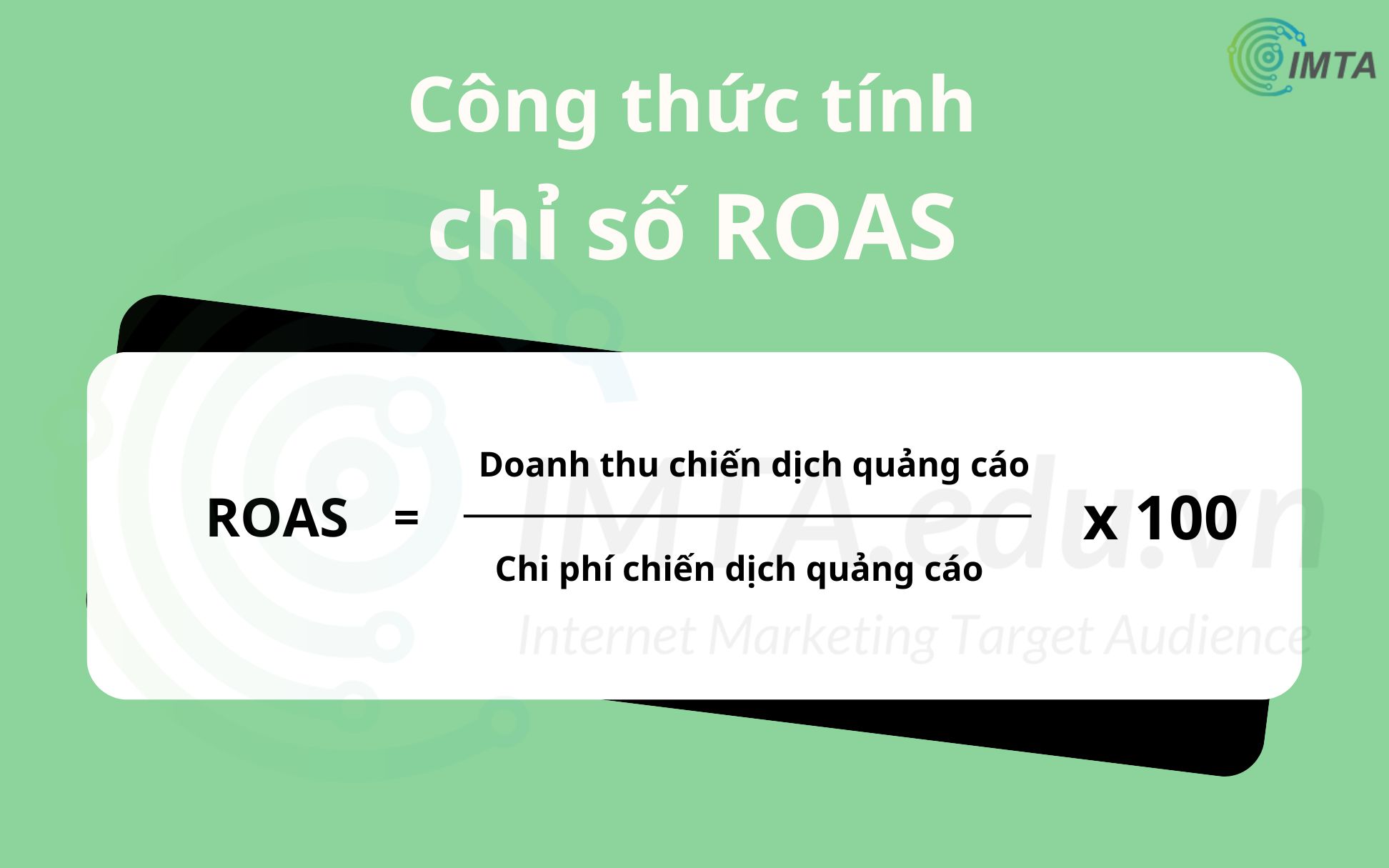 Công thức tính chỉ số ROAS trong Marketing
